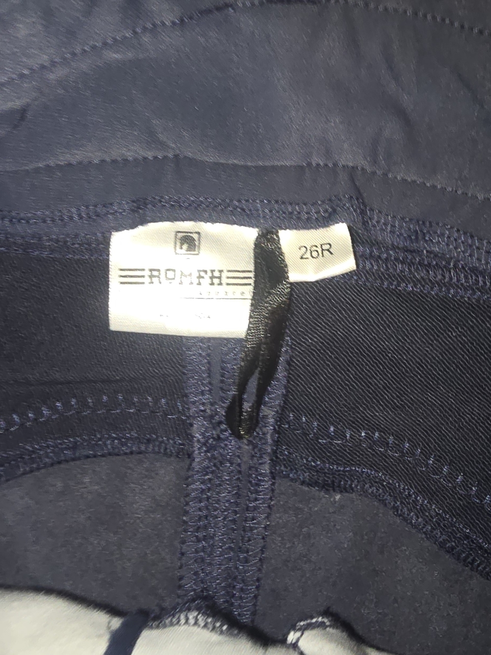 Romfh Suede Full Seat Equestrian Riding Breeches Blue Grey 26R - Picture 2 of 5